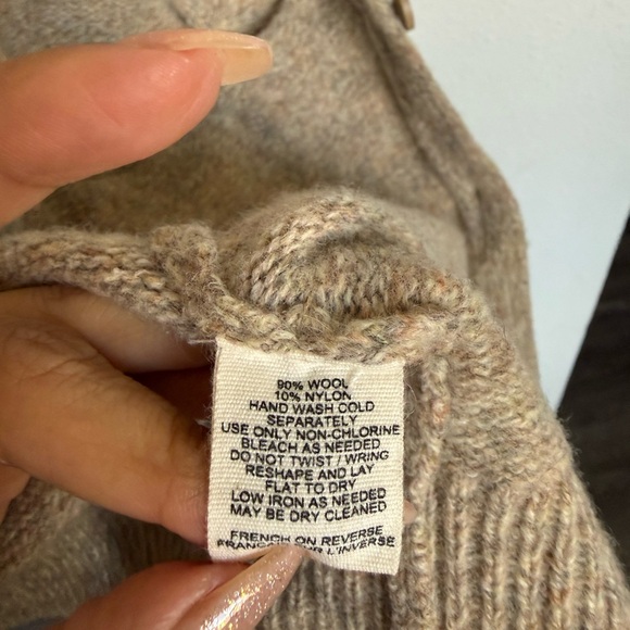 Cozy Wool Blend Ruffle Peplum Cardigan - Picture 6 of 8